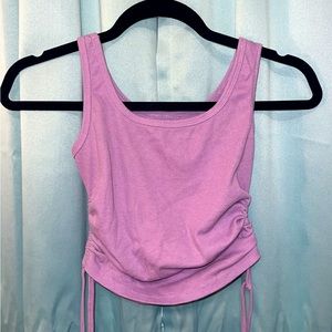 Ribbed purple crop top